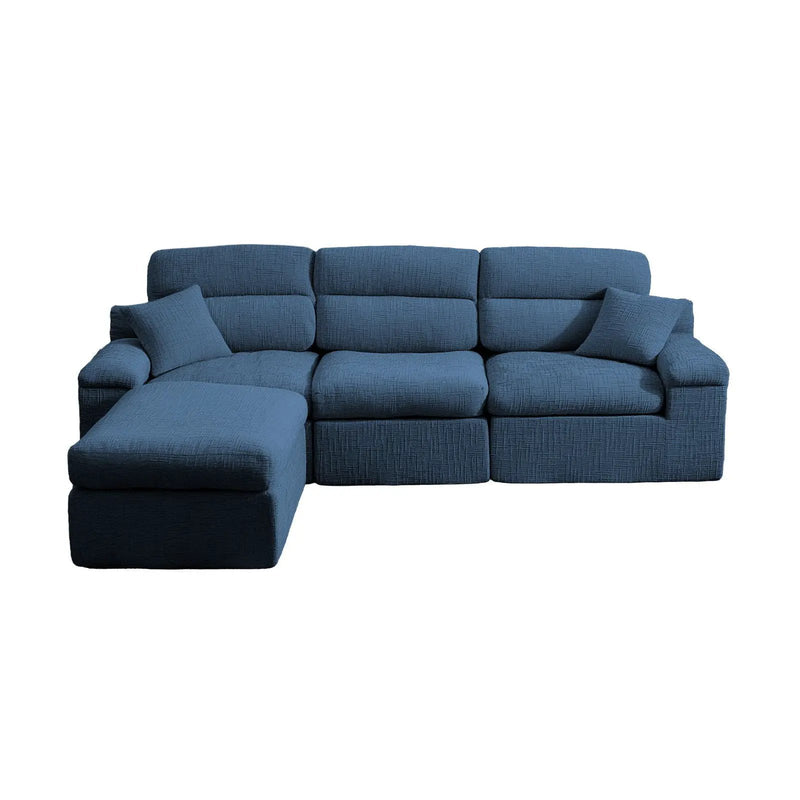 Corner Chaise Sofa With High Backrest by Unique Piece Furniture