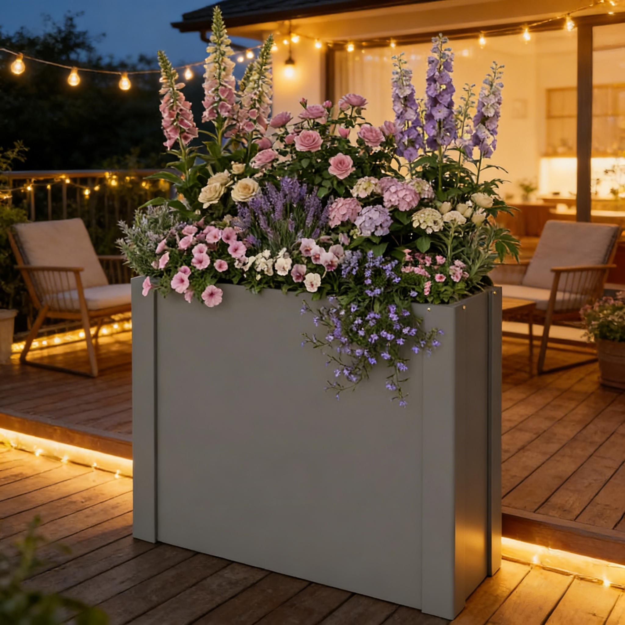 Balcony Herb Box, Outdoor Planter Box, Elevated Garden Bed by HouseOfZazla