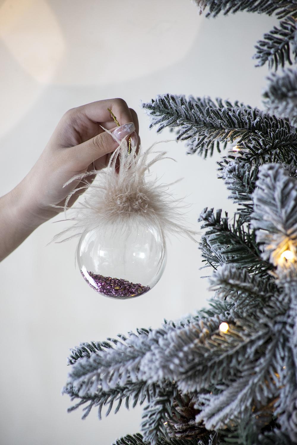 Christmas Ball Ornaments Decorative Hanging Balls – Glass – Purple, Red, or Dark Brown