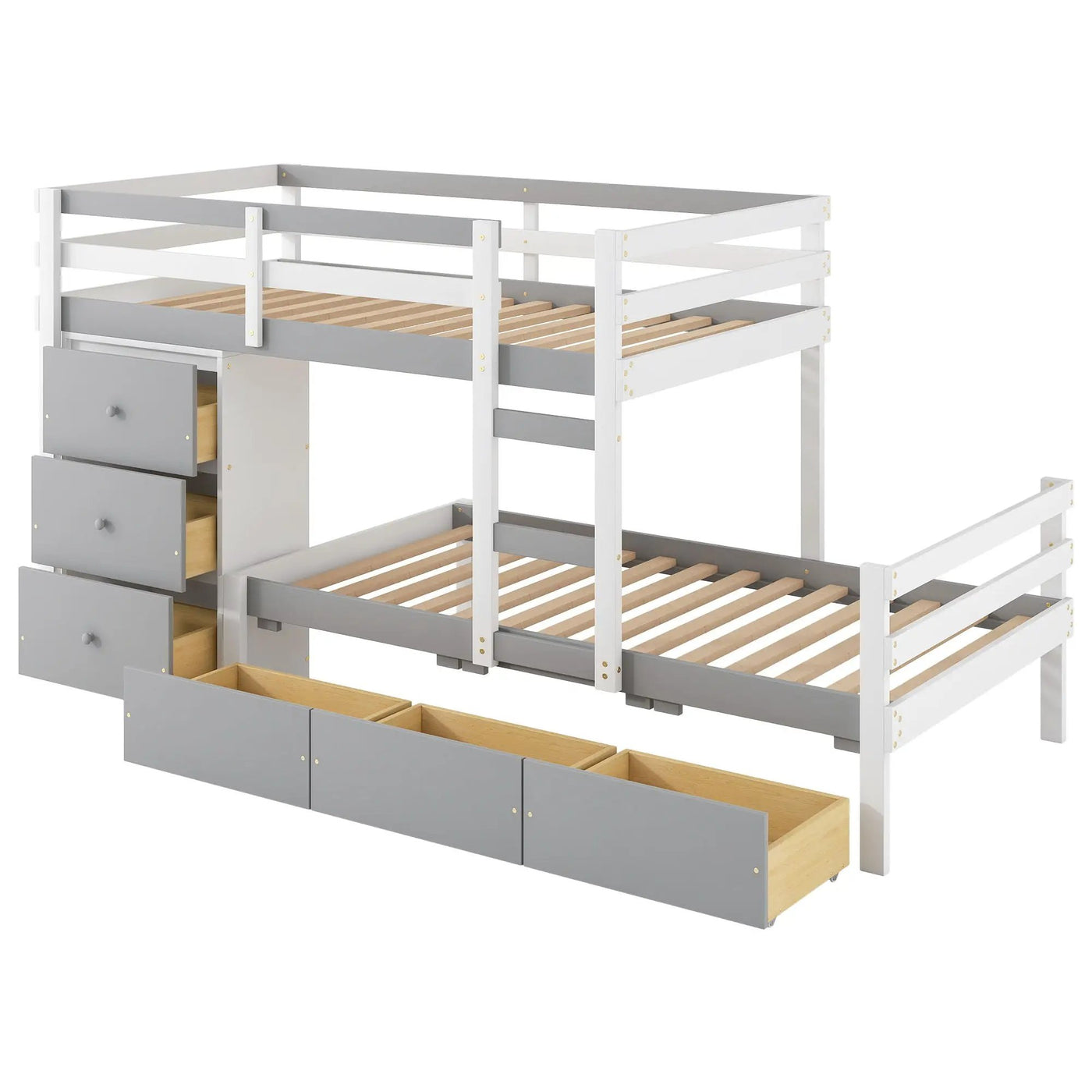 Loft Bunk Bed With Drawers And Ladder by HouseOfZazla