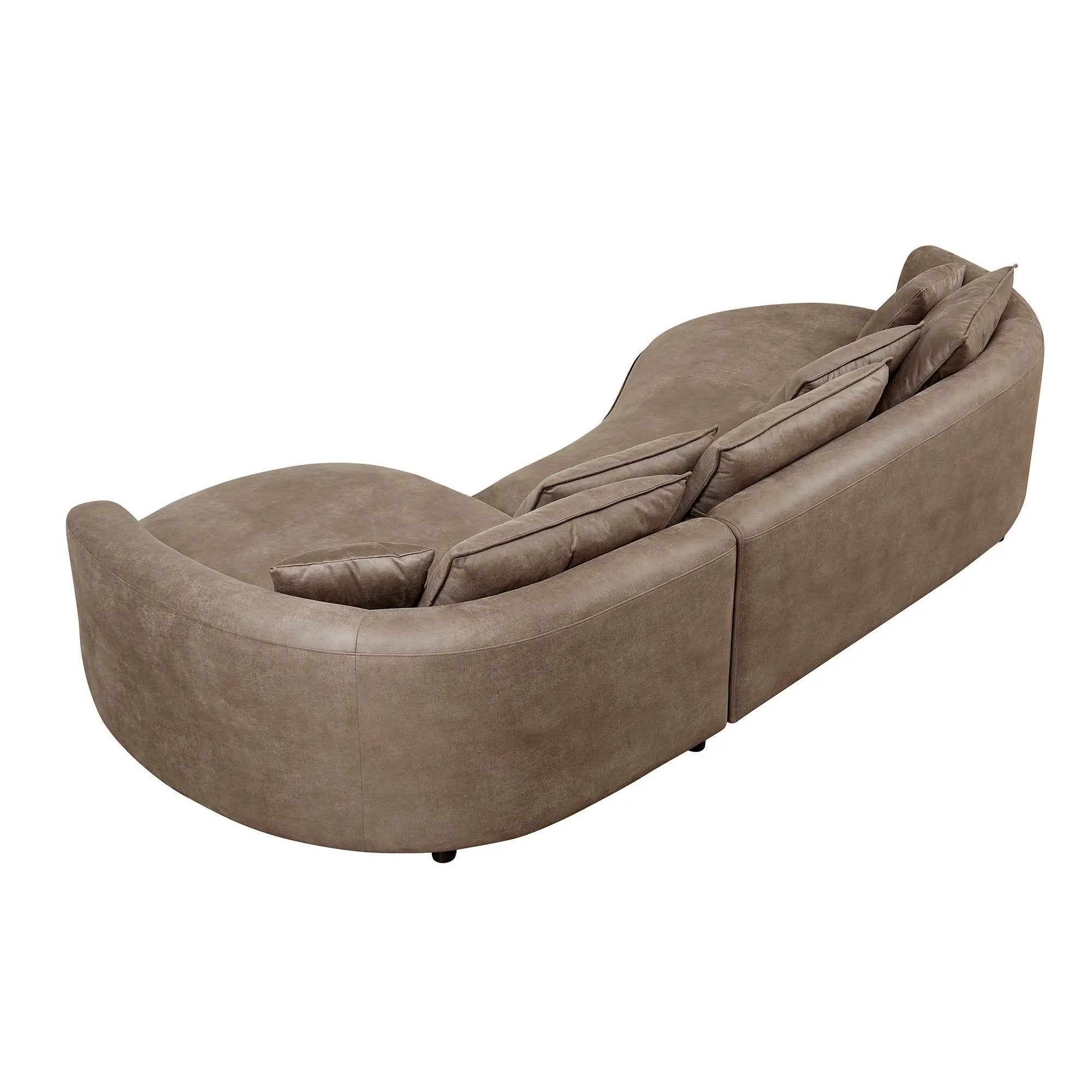 128.74 Inch Modern Sectional Curved Sofa Couch by HouseOfZazla
