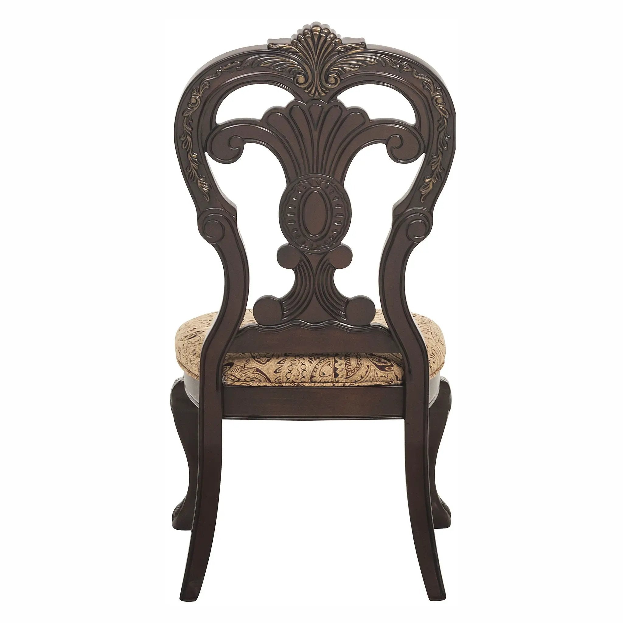 Elegant Style Beautiful Side Chairs 2 Piece Set Cherry With Tipping Fabric Upholstered Traditional Dining Furniture - Cherry by HouseOfZazla