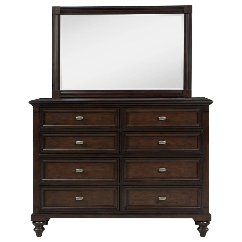Andover 8-drawer Dresser and Mirror Dark Oak by Unique Piece Furniture