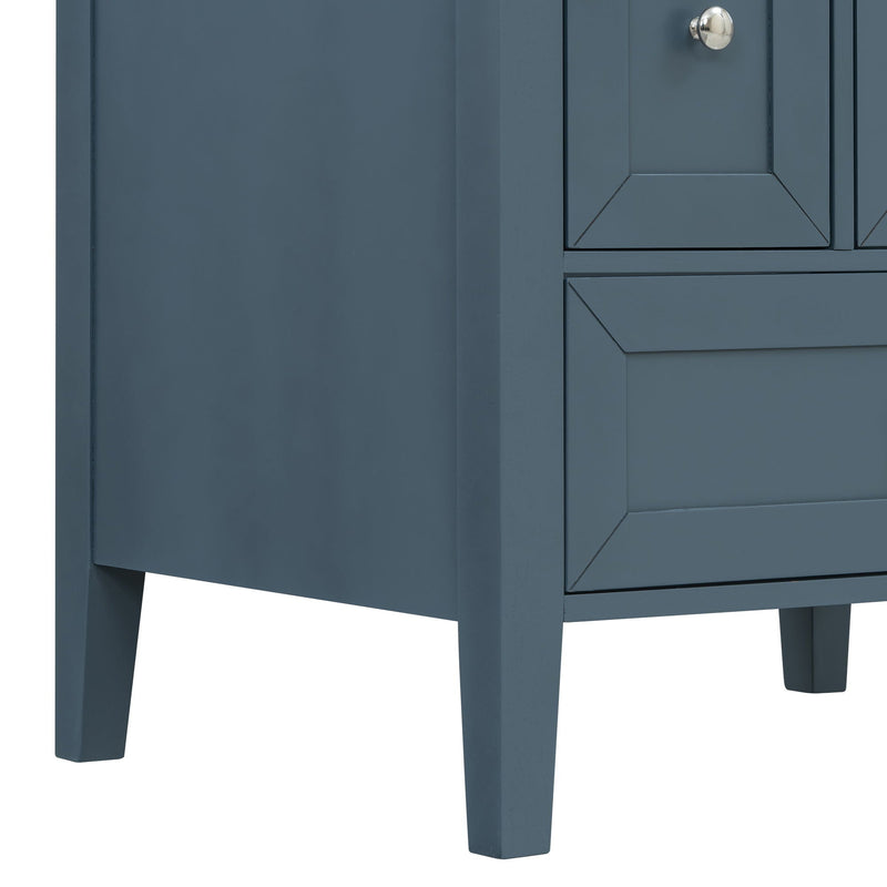 Modern Bathroom Vanity With Sink, Soft Close Drawers & Door, Storage Rack by HouseOfZazla