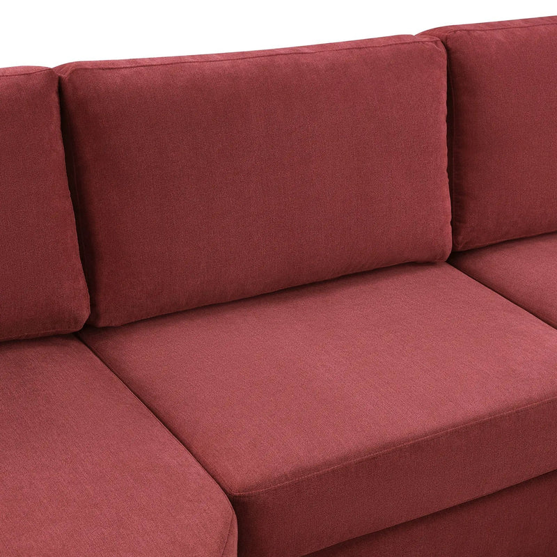 Modern 3 Seater Upholstered Sofa With Curved Design by HouseOfZazla