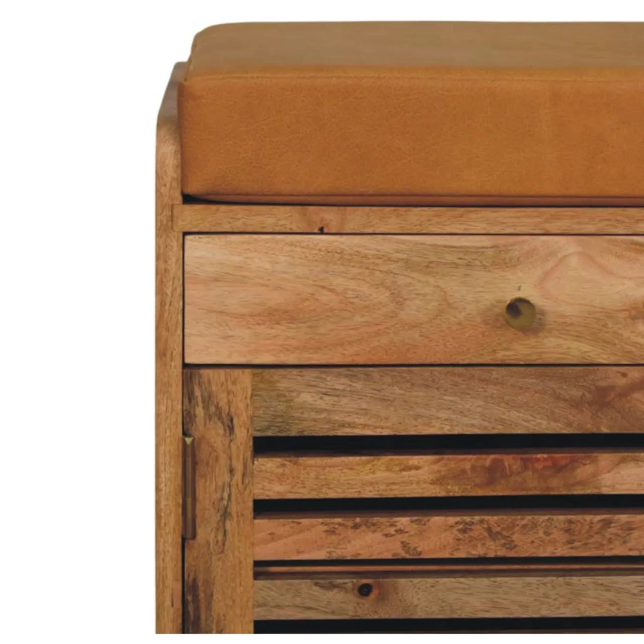 Shutter Shoe Rack With 2 Drawers - Beige by Unique Piece Furniture