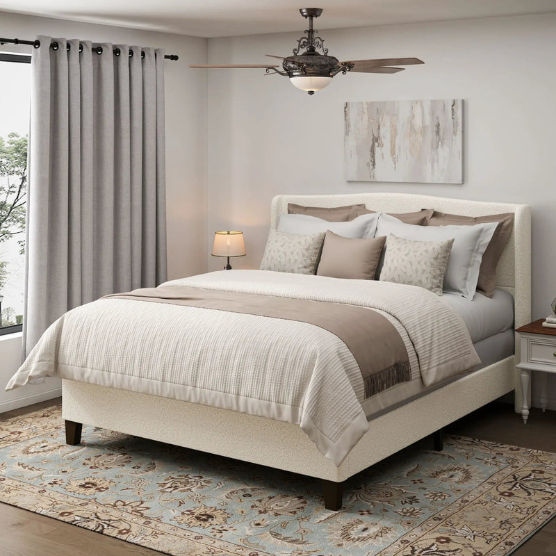 Platform Bed Frame With Tall Headboard And High Footboard by HouseOfZazla
