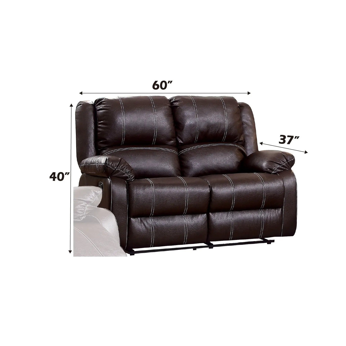 Zuriel Synthetic Recliner Loveseat by HouseOfZazla