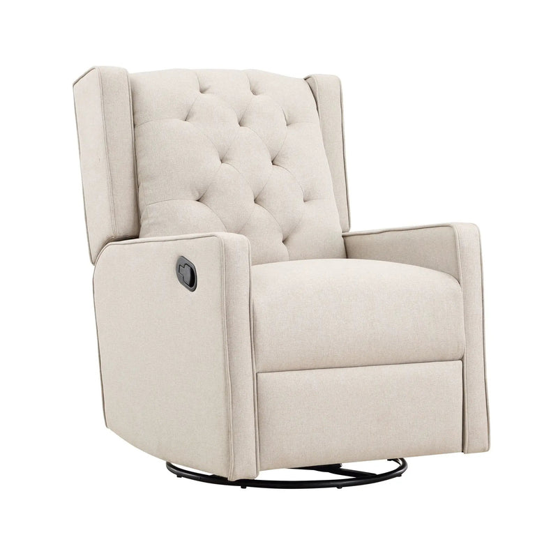 Milah - Gliding Swivel Recliner Tufted by HouseOfZazla