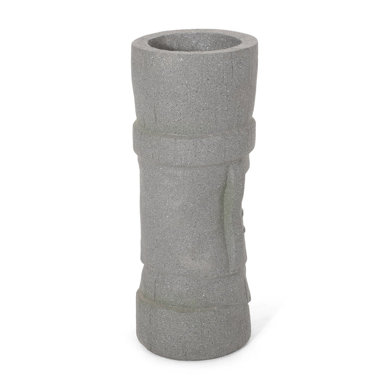 Classic Flower Planter With Magnesium Oxide Material - Stone Gray by HouseOfZazla