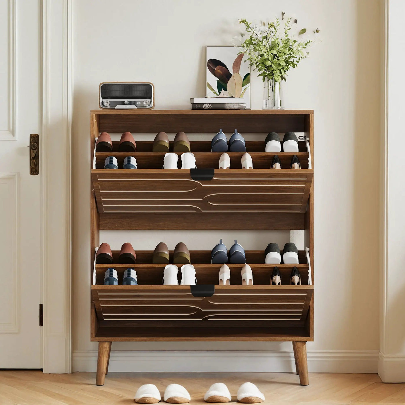 Medieval - Independent Shoe Cabinet With 2 Flip Drawers by HouseOfZazla