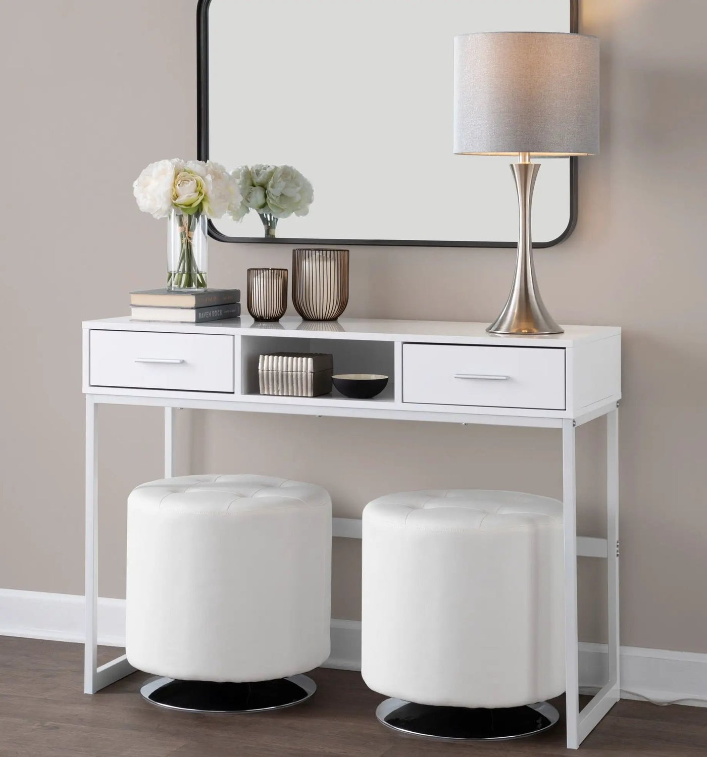 Lenuxe - Contemporary Semi Gloss Table Lamp (Set of 2) by HouseOfZazla