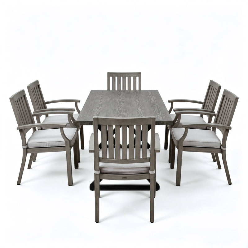 7-Piece Outdoor Dining Set with Aluminum Chairs by HouseOfZazla