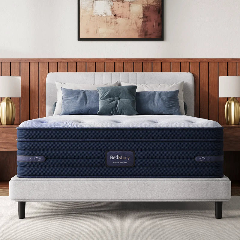 Bedstory Spine Align Pro 14" Twin Firm Pressure Relieving Cooling Hybrid Mattress by HouseOfZazla
