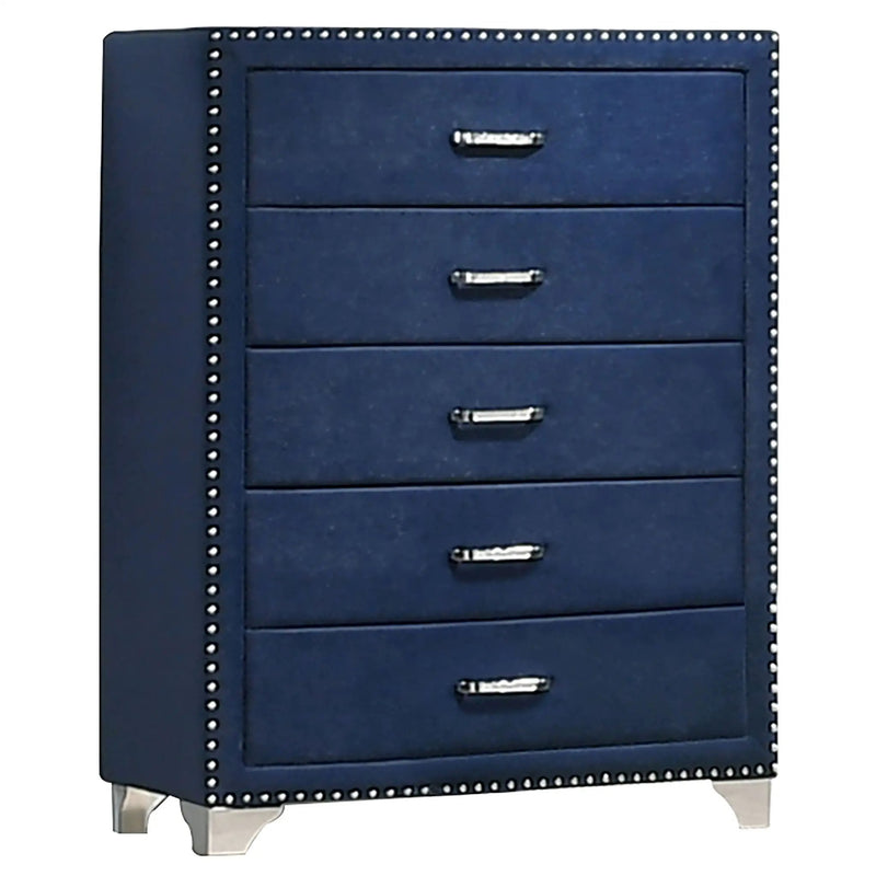 Melody 5-piece Eastern King Bedroom Set Pacific Blue by Unique Piece Furniture