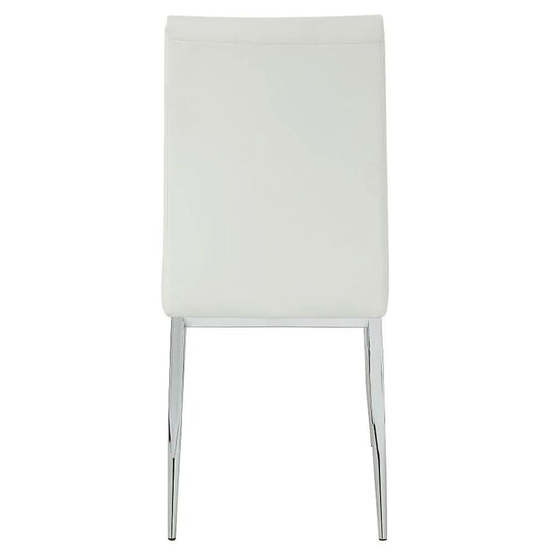 Kamaile - Side Chair (Set of 2) - Beige Synthetic Leather & Chrome by Unique Piece Furniture