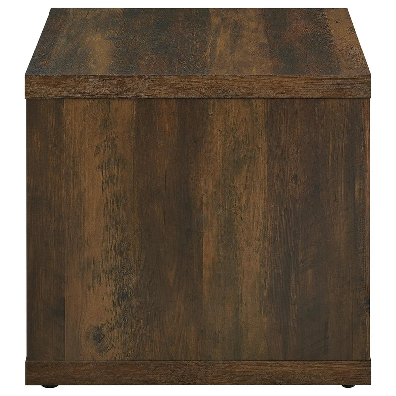 Frisco Square Engineered Wood Side End Table Dark Pine by Unique Piece Furniture