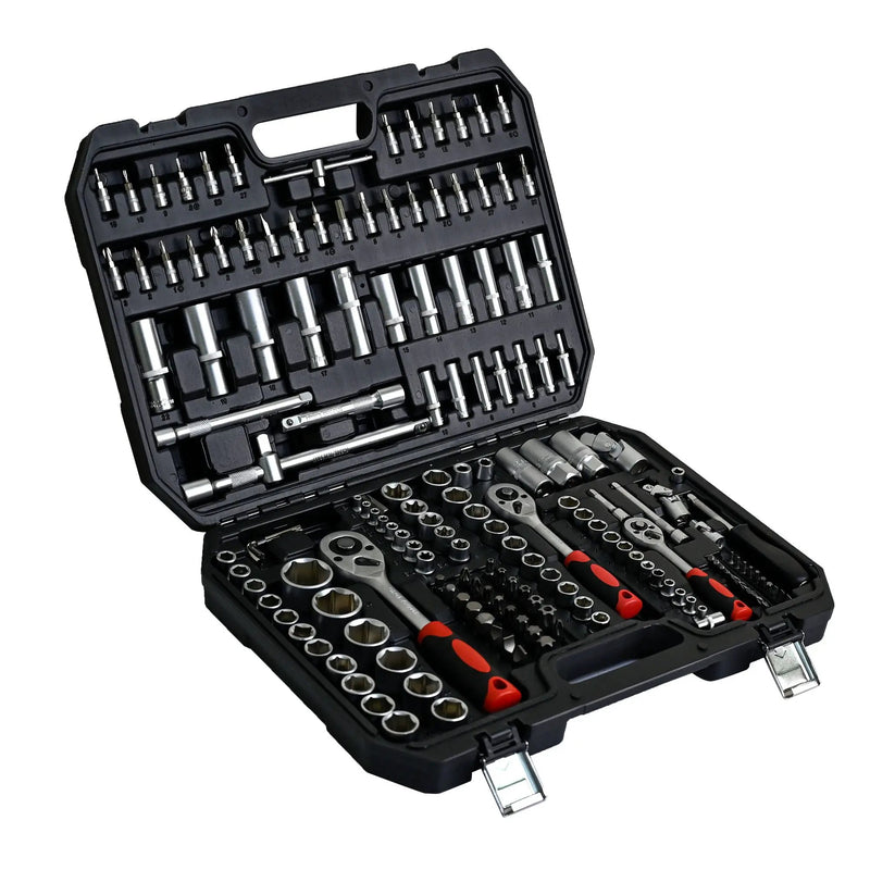 Tool Set Socket And Ratchet Wrench Toolbo 71 Pieces Toolbox Universal Home Car Repair Tool Set For Men Homeowners Diy Enthusiasts And Mechanics - Black by HouseOfZazla