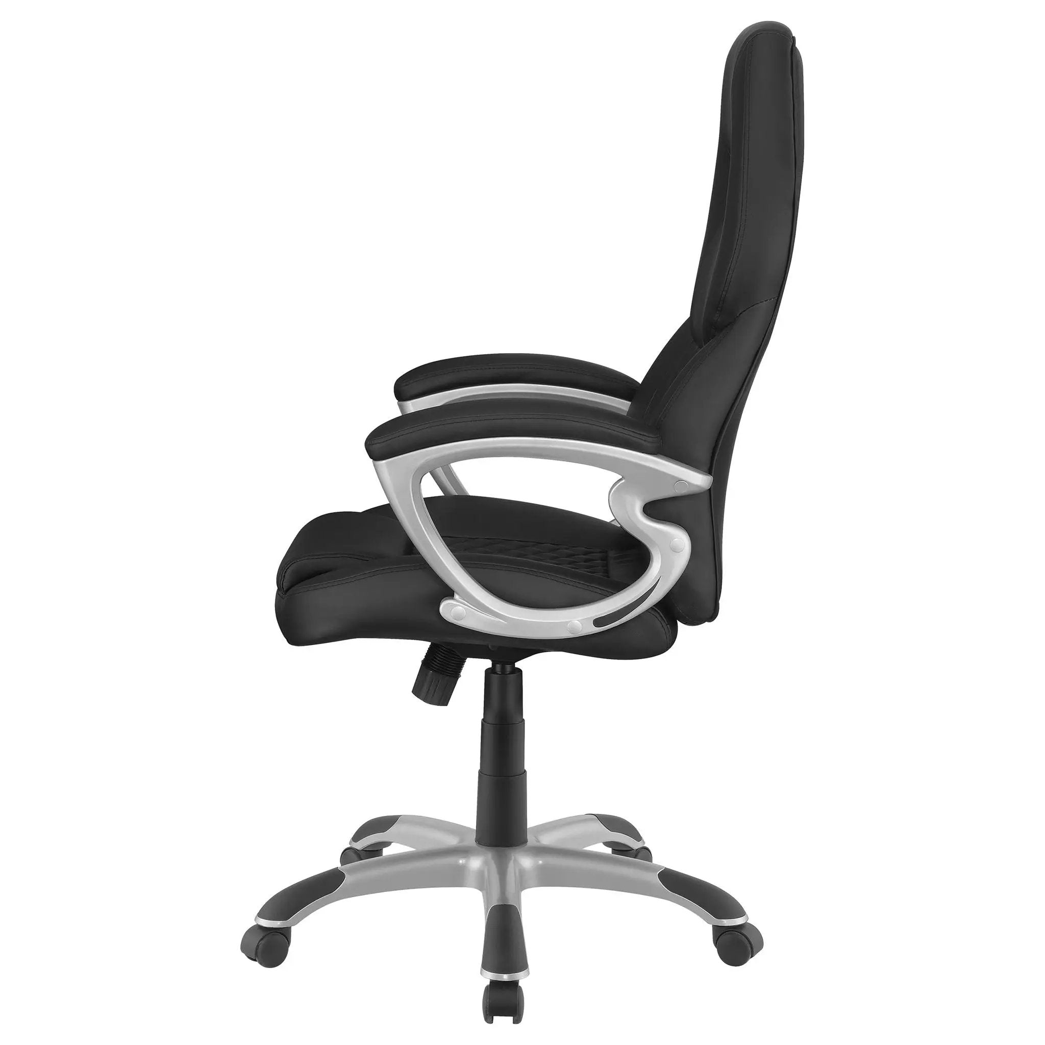 Bruce Upholstered Adjustable Home Office Desk Chair Black by Unique Piece Furniture
