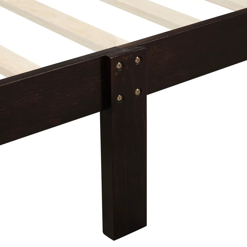 Platform Bed Frame Mattress Foundation Sleigh Bed With Headboard / Footboard / Wood Slat Suppor by HouseOfZazla