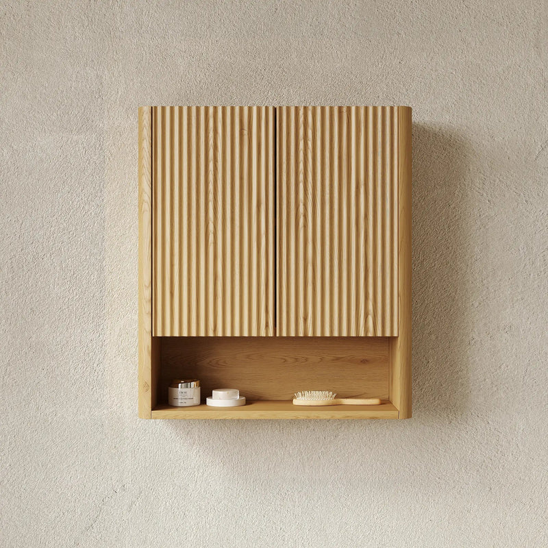 ZULA 26" Wall-Mounted Striped Bathroom Cabinet by HouseOfZazla