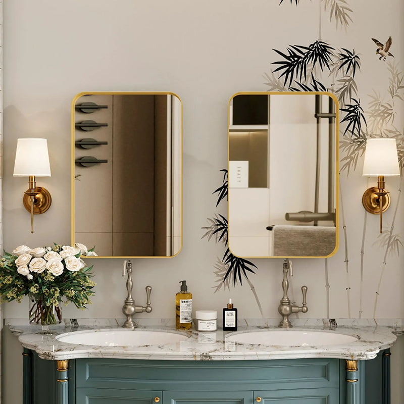 Recessed Metal Framed Medicine Cabinet With Mirror And Adjustable Shelves Wall Mirror With Storage For Bathroom by HouseOfZazla