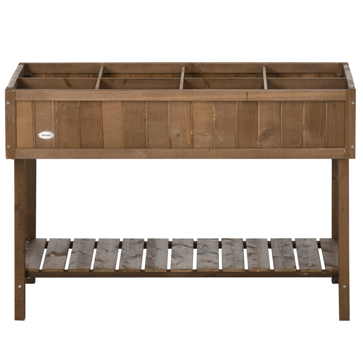 43x18x30 Raised Garden Bed with Shelf & Pockets - Fir Wood, photo 8 of 8