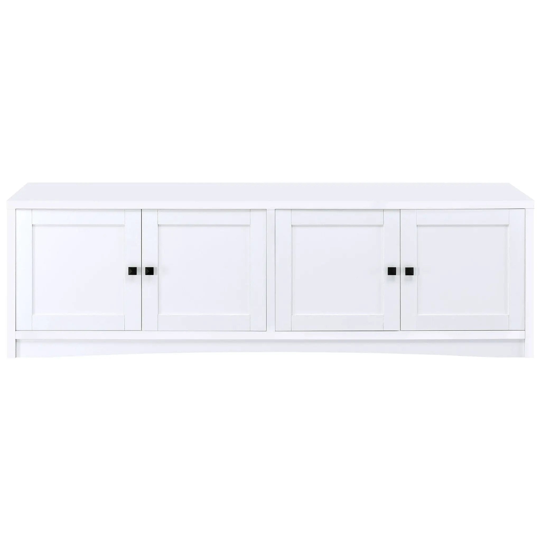 Laughlin 4-door Engineered Wood 78-inch TV Stand White by Unique Piece Furniture