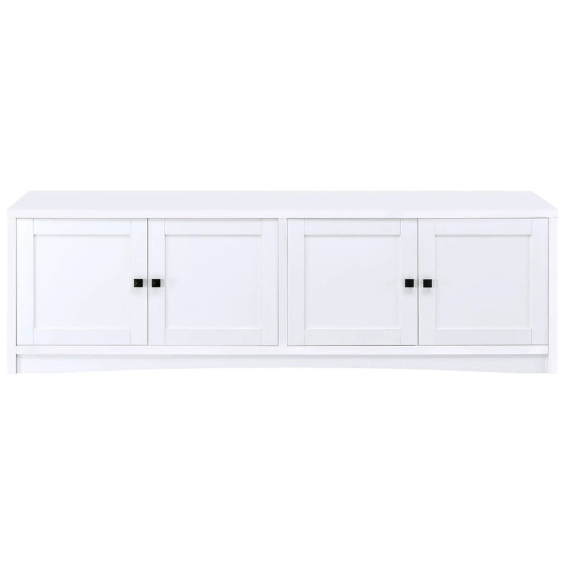 Laughlin 4-door Engineered Wood 78-inch TV Stand White by Unique Piece Furniture
