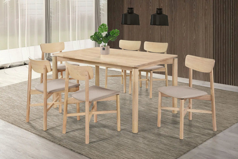 Parkridge 7-piece 59-inch Wood Dining Set White Washed by Unique Piece Furniture