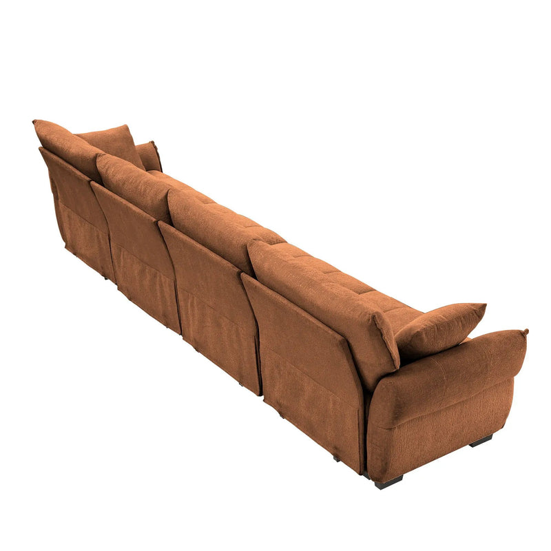 Modern Sofa & Pillows, Textured Cover, High Rebound Cushions by Unique Piece Furniture
