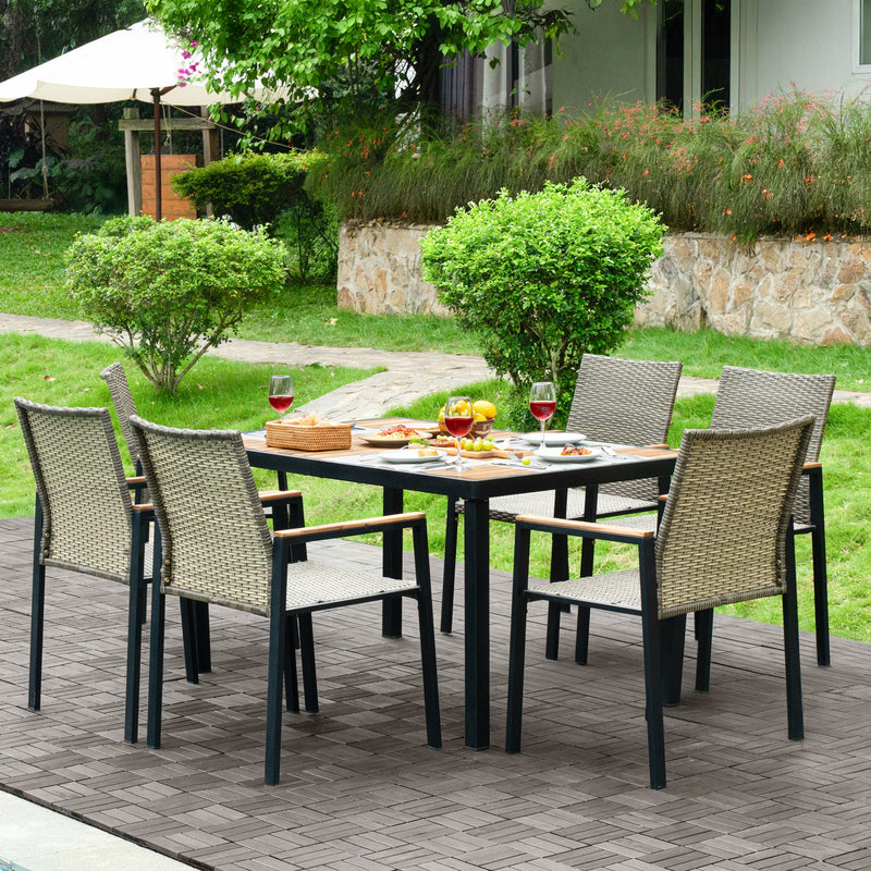 All Weather 7-Piece Patio Dining Table Set by HouseOfZazla