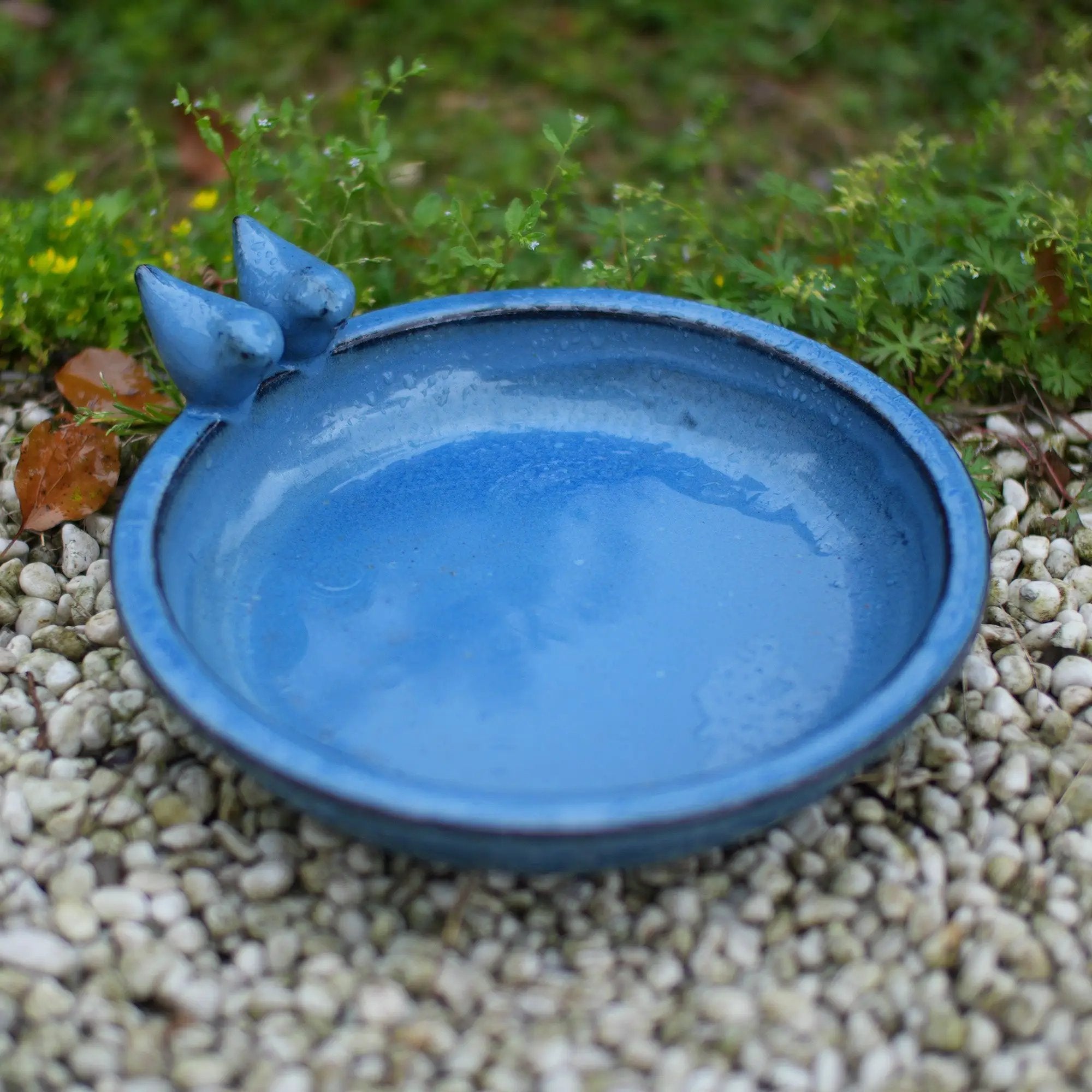 Handmade Ceramic Bird Bath, 11.8 Inch by HouseOfZazla