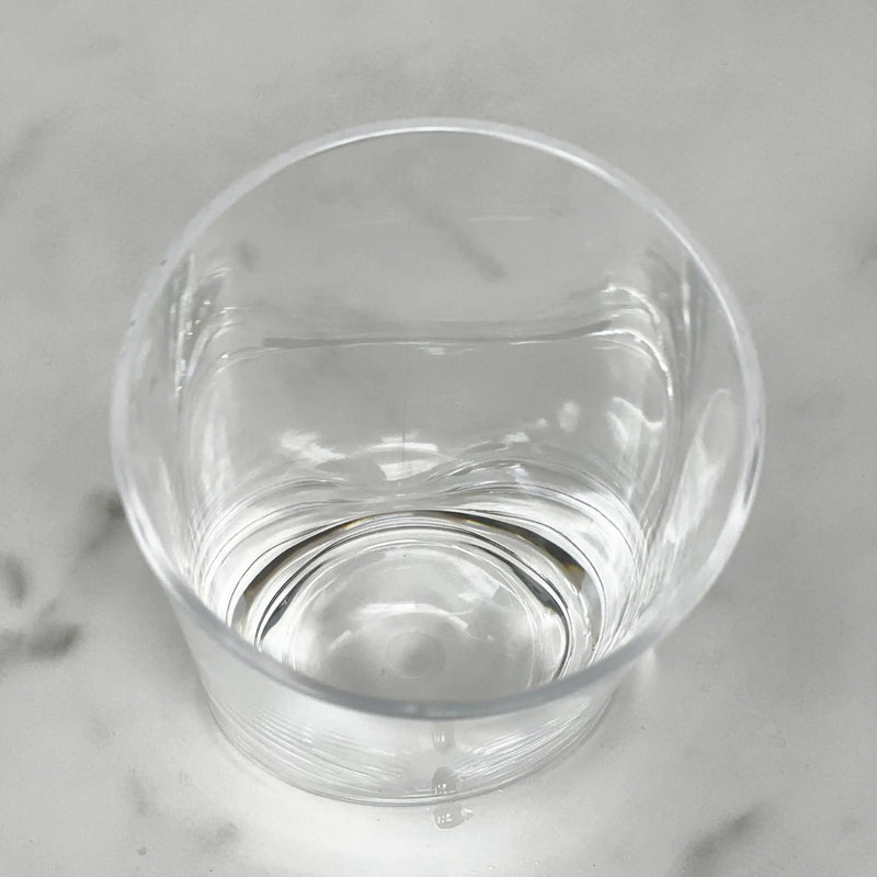 Halo - Leading Ware Oval Acrylic Glasses (Set of 4) Dof, Bpa Free, 12Oz Plastic Drinkware - Clear by HouseOfZazla