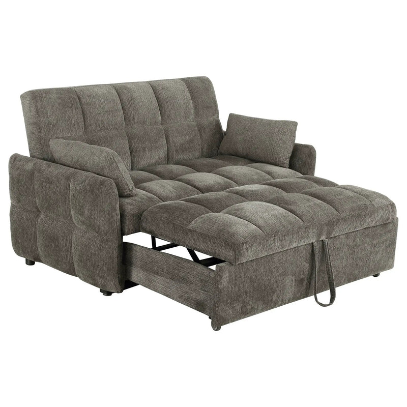 Cotswold Upholstered Convertible Sleeper Sofa Bed Dark Grey by Unique Piece Furniture