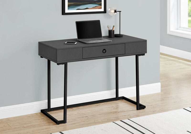 Computer Desk For Home Office, Glossy, Storage Drawer by HouseOfZazla