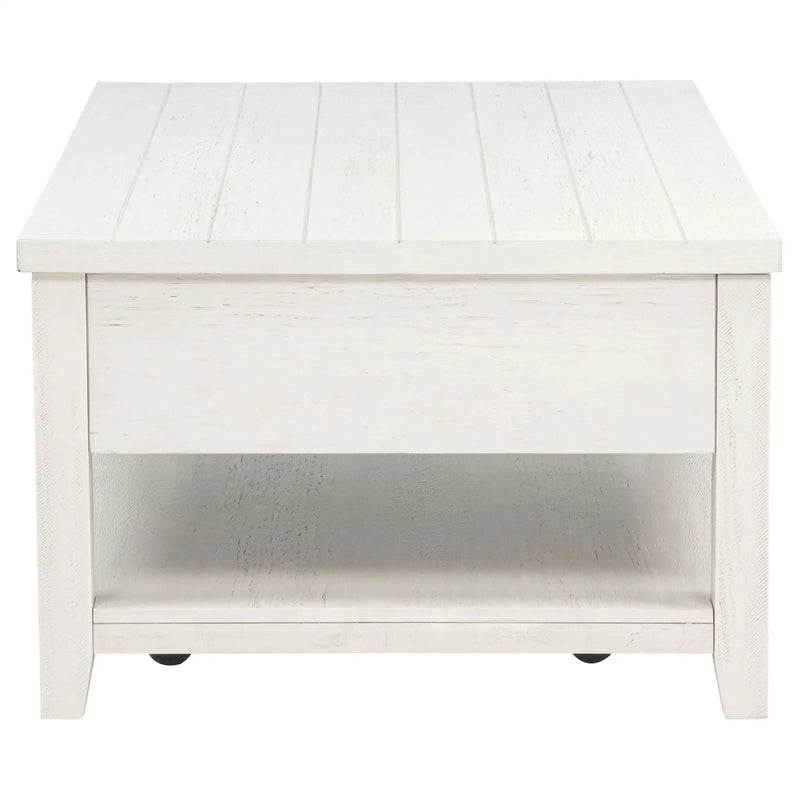 Payne 48-inch Mobile Lift Top Coffee Table Distressed White by Unique Piece Furniture
