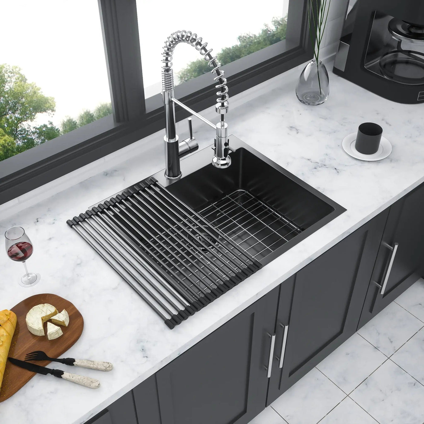 Topmount Kitchen Sink 16 Gauge, Single Bowl by HouseOfZazla