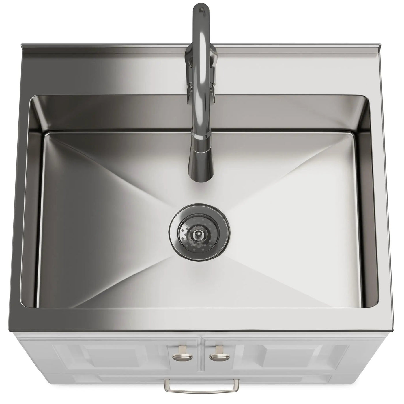 Lawrence - Laundry Cabinet With Faucet And Stainless Steel Sink by HouseOfZazla
