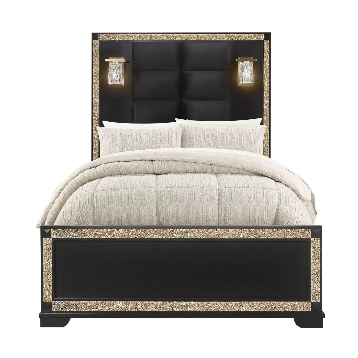 Lively - Bed With Lamps, Elegant Design by Unique Piece Furniture