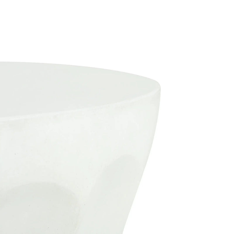 Outdoor Round Concrete Antique White Side Table by HouseOfZazla