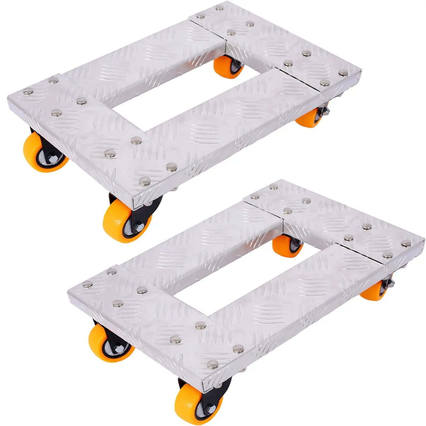Heavy Duty Furniture Dolly Trolley Car, Aluminum Frame With 3" Tpu Professional Casters, Brake Option by HouseOfZazla