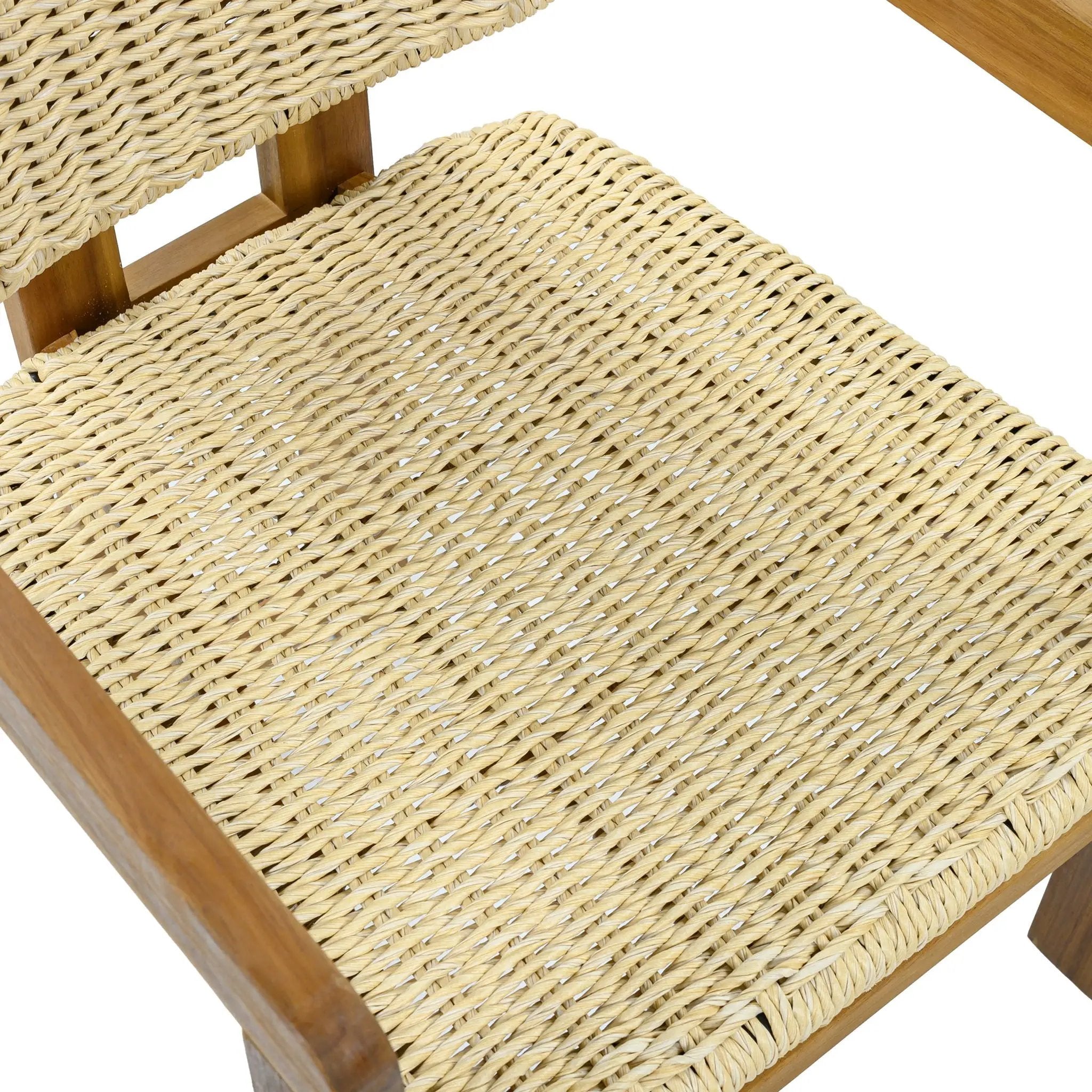 Outdoor Accent Armchairs For Patio (Set of 2) - Natural / Teak by HouseOfZazla