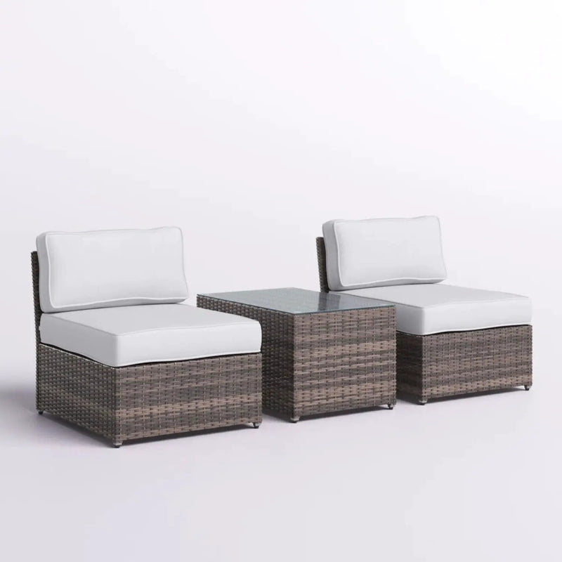 Modern Wicker Outdoor Seating Set With Cushions by Unique Piece Furniture