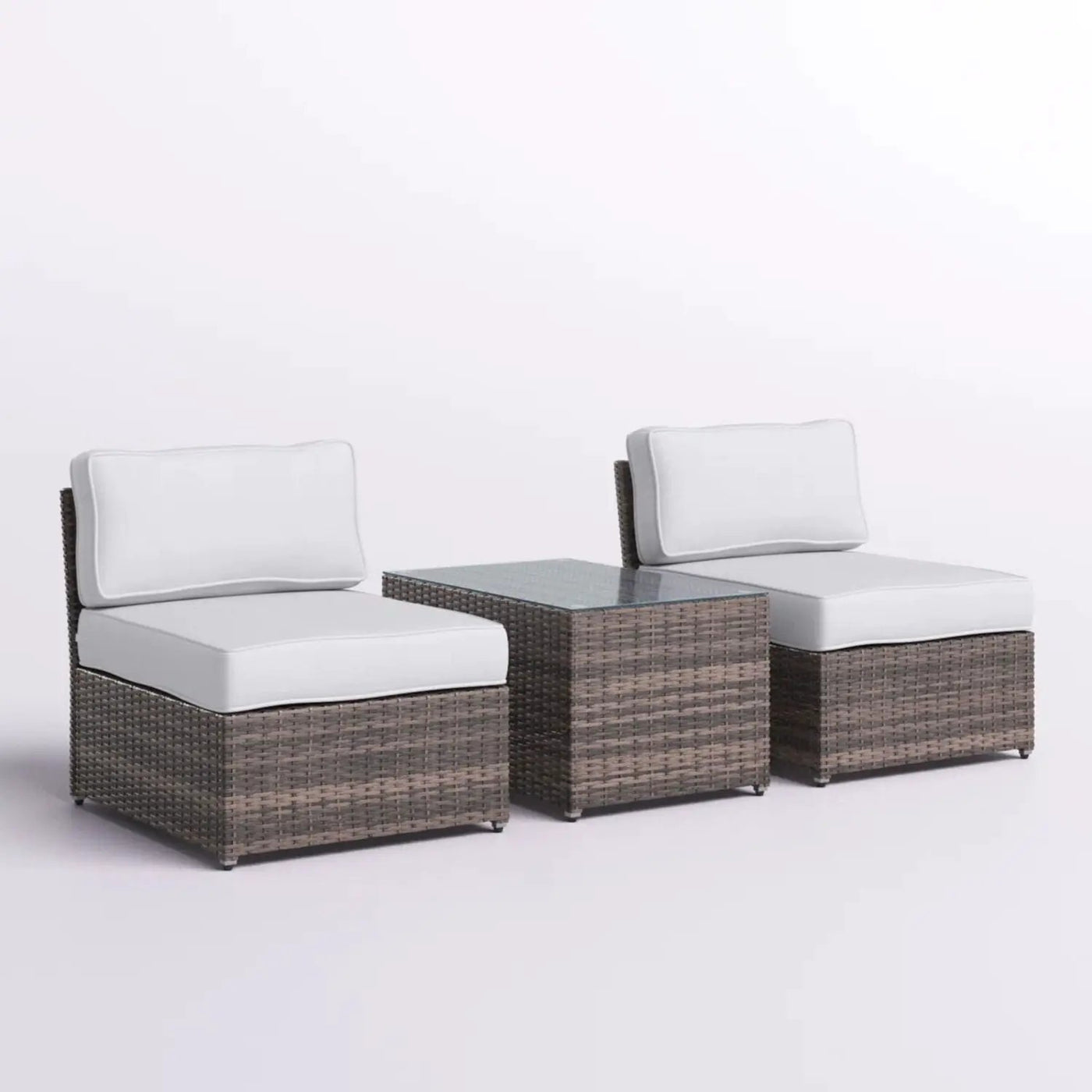 Modern Wicker Outdoor Seating Set With Cushions by Unique Piece Furniture