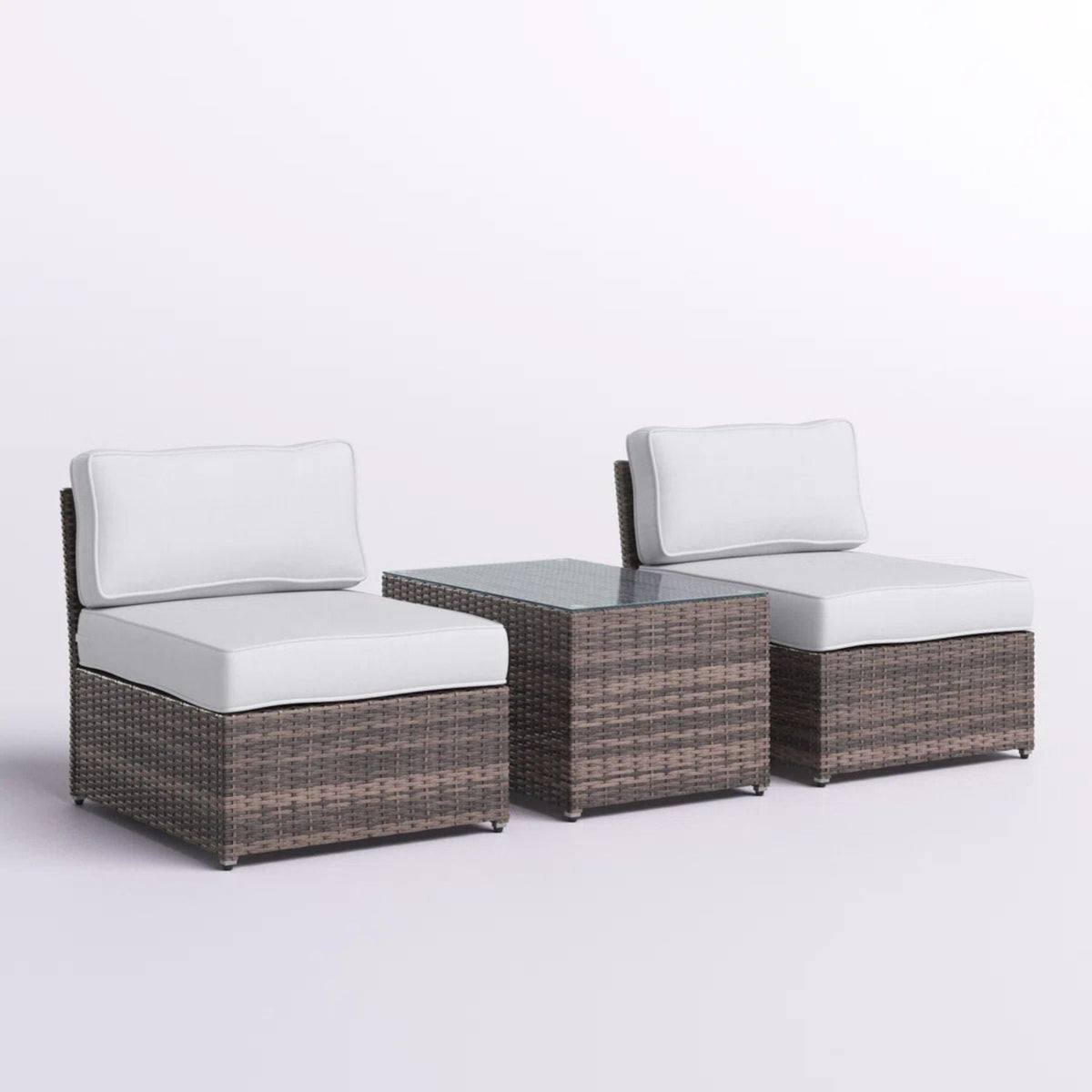 Modern Wicker Outdoor Seating Set with Cushions - Dark Brown or Dark Gray, photo 10 of 14