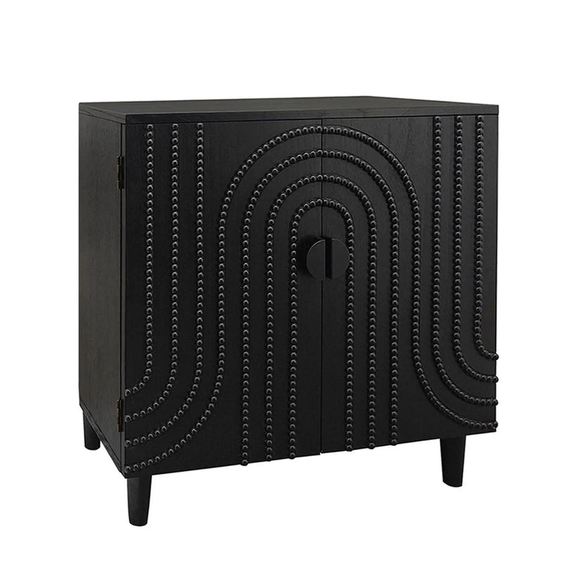2 Door Storage Cabinet With Adjustable Shelf - Black by Unique Piece Furniture