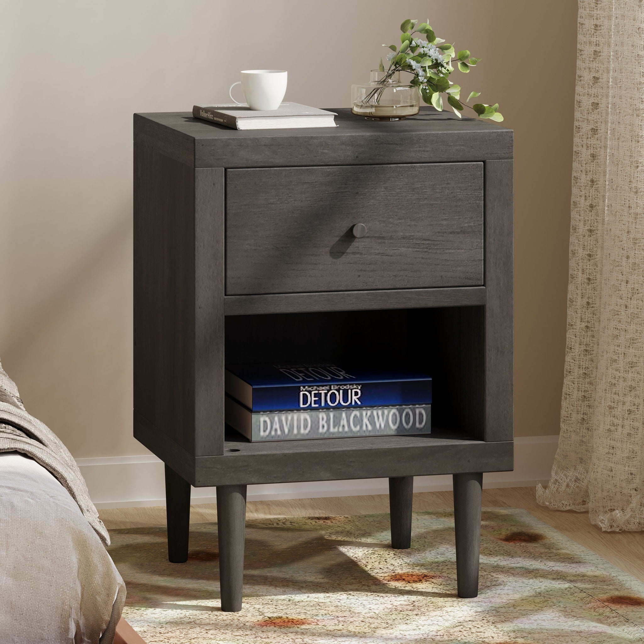 Nystrom Single Drawer Nightstand by HouseOfZazla