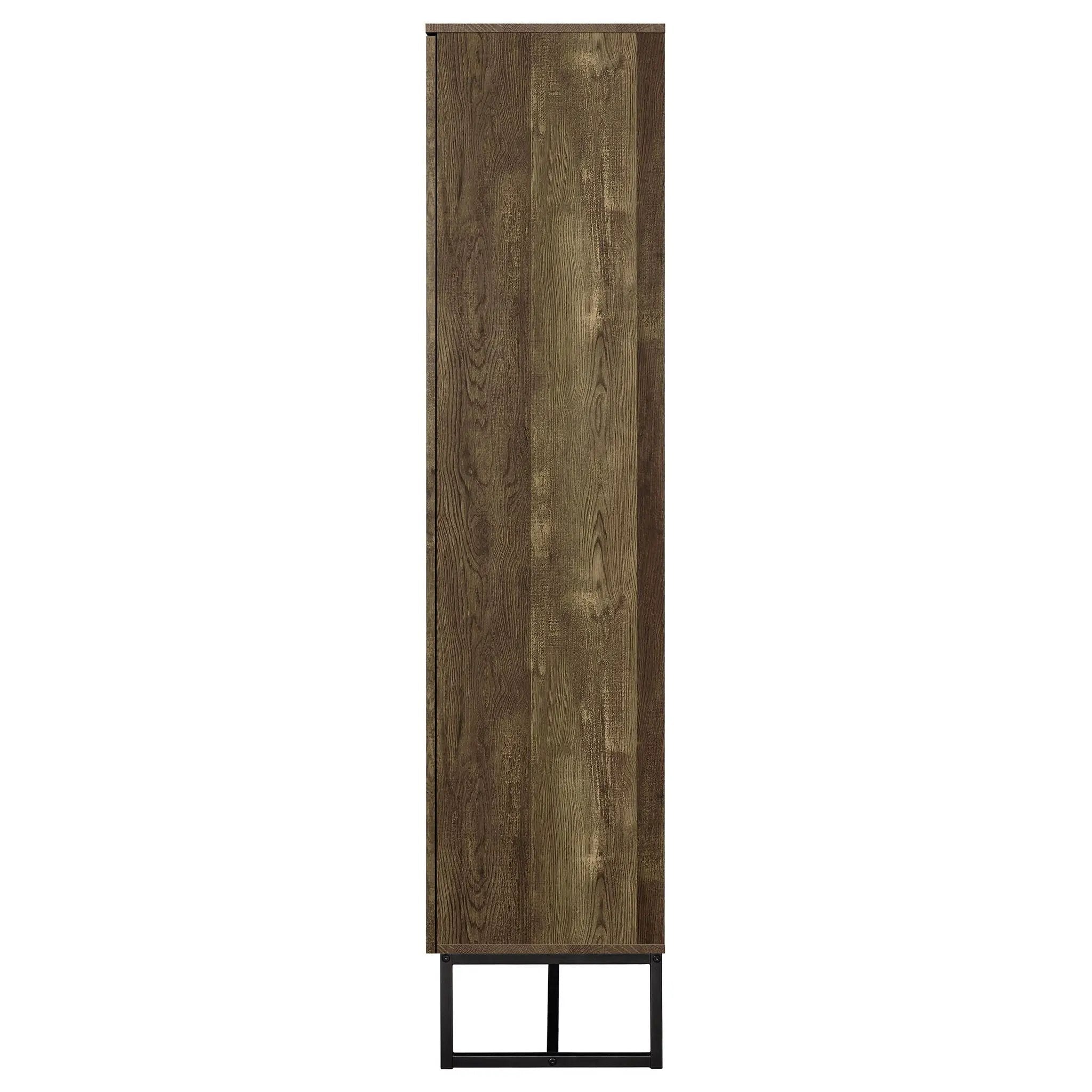 Carolyn 2-door Engineered Wood Accent Cabinet Rustic Oak by Unique Piece Furniture