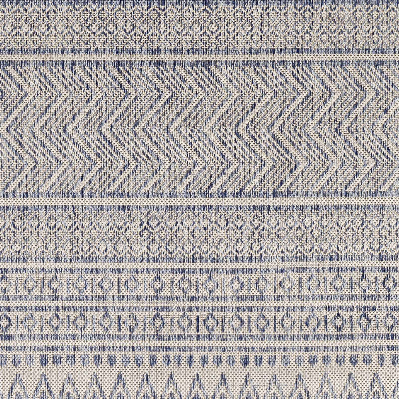 Madras Navy All Over Performance Outdoor Rug by Boutique Rugs